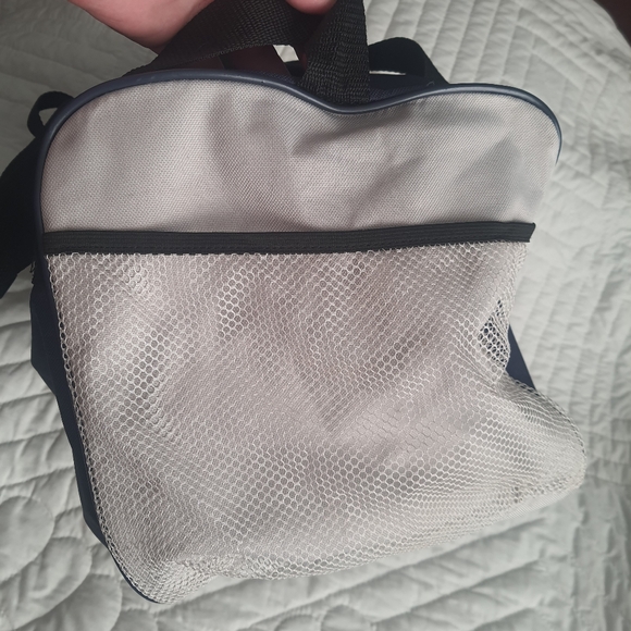 Vintage Y2K 90s Big Dogs Blue Duffle Travel Carry Gym Bag Side Pockets Handles - Picture 6 of 9